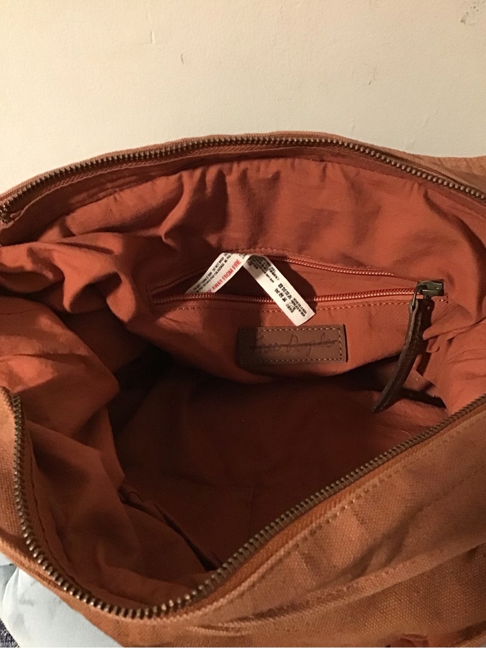 Free People Studded Suede Crossbody Messenger Bag - Rust Brown - Picture 6 of 6